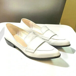 Bar III Size 8.5M White Involve Loafers Shoes Slip-on Pointed Toe Flats FLAW